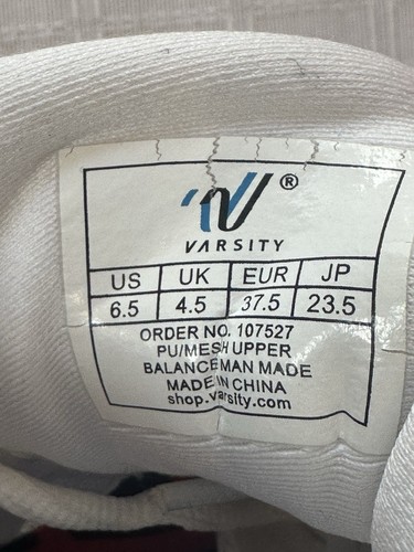 Varsity Rise White Cheer Shoes Lightweight Dance Tie Lace Up US 6.5 EU 37.5 - Picture 3 of 17
