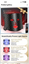 LED Face Mask Light Therapy Professional Grade Skincare at Home Remote Control