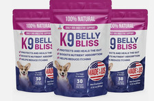 3x Pup Labs K9 Belly Bliss All-Natural Gut He...