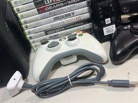 Xbox 360 S CONSOLE BUNDLE-20 Games/DJ Turntable-2 Controllers-Model 1439-KINECT