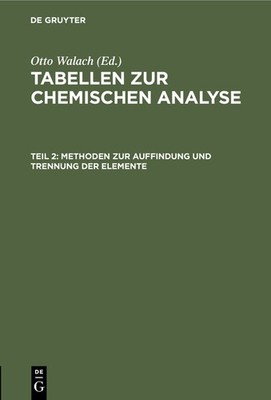 Methoden Zur Auffindung Und Trennung Der Elemente