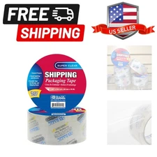 BAZIC Super Clear Heavy Duty Packing Tape 1.88" x 54.6 Yards, Shipping Mailin...