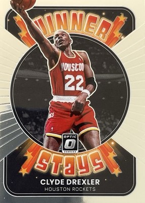 2021-22 Donruss Optic Winner Stays CLYDE DREXLER Houston Rockets