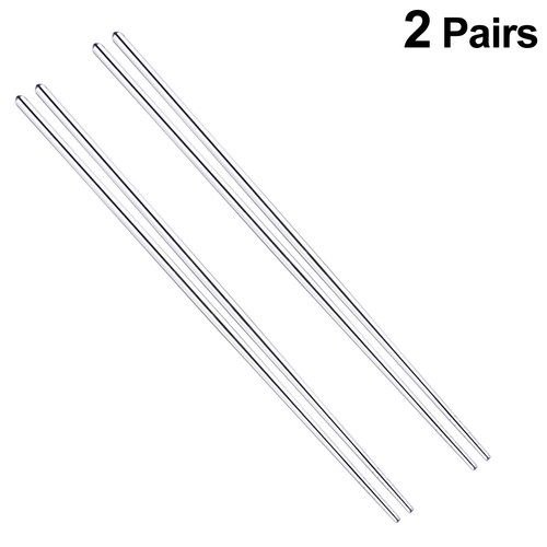 2 Paia Bacchette da Dito Extra Lunghe Cottura Acciaio Inox 14 Pollici - Foto 2 di 12