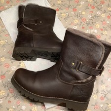 Biker Boots PANAMA JACK, 41 S, Braun, Lammfellfutter, FELINA