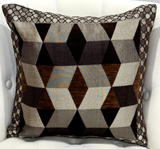 16"x16" ABSRACT BROWN VELVET SILK CUSHION COVER/ THROW/ PILLOW COVER.
