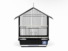 Prevue Pet Parakeet Manor 98012 w/Swing House-Style Cage Black NEW Open Box