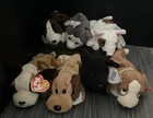 NOS Vintage  Retired TY Beanie Babies With Tags  Lot Of 7 Dogs