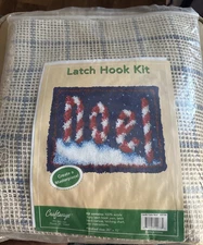 Vintage Craftways Latch Hook Kit Christmas CANDY CANE NOEL #550186 New