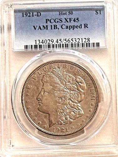 1921 D Morgan very cool coin VAM-1B (Hot 50) Capped R  Denver mint free shipping