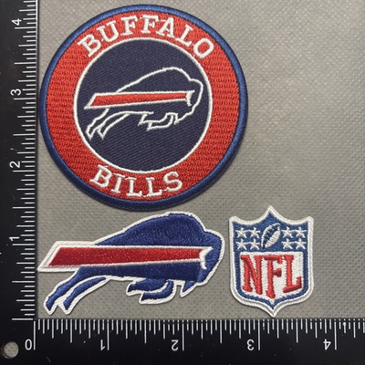 #ad #ad LOT OF 3 BUFFALO BILLS IRON ON EMBROIDERED PATCH $6.74