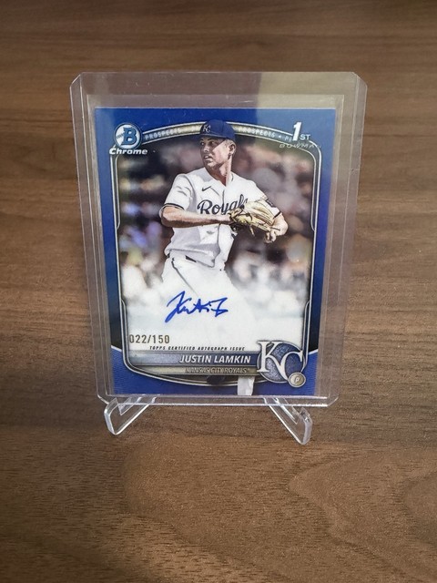 2025 Bowman Draft Chrome - Justin Lamkin 1st Auto Blue Refractor /150