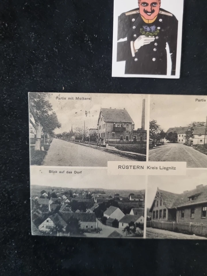 AK Rüstern Liegnitz Schlesien 1923 Molkerei Schule Dorf Ostgebiete - Bild 2 von 4