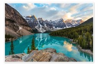 Poster Moraine Lake In Alberta, Kanada - Mike Centioli