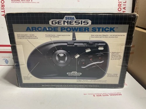 Vintage Sega Genesis Arcade Power Stick Controller Model 1655 w/Styrofoam