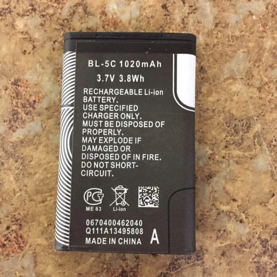 NUEVA BATERÍA EXTENDIDA 3.7v 1020mah BL 5C Nokia 1101 1110 1112 1200 N 91 70 72  Foto 2 de 2