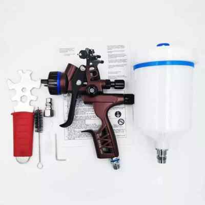 #ad #ad 600ML HVLP Spray Gun 1.3mm Nozzle With Pressure Regulator Car Surface Spraying $76.60