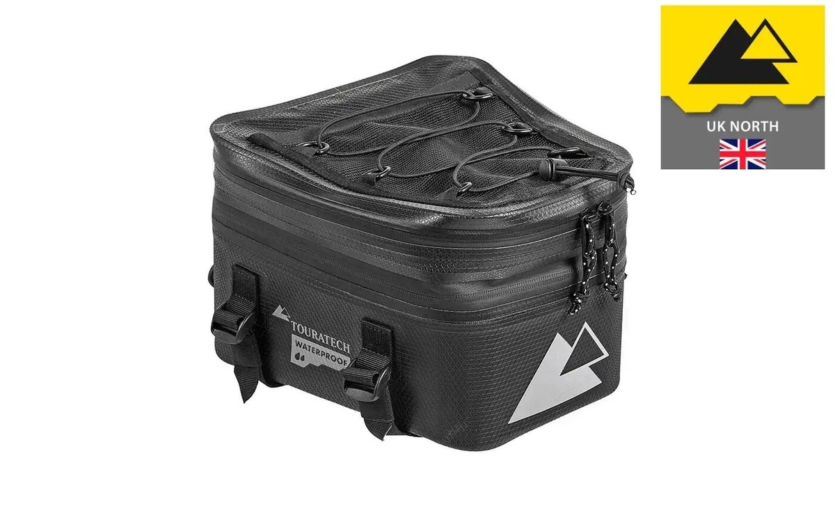 Touratech Extreme Tail Rack Bag+ 12 Litre Waterproof Motorcycle Tail Bag  Black