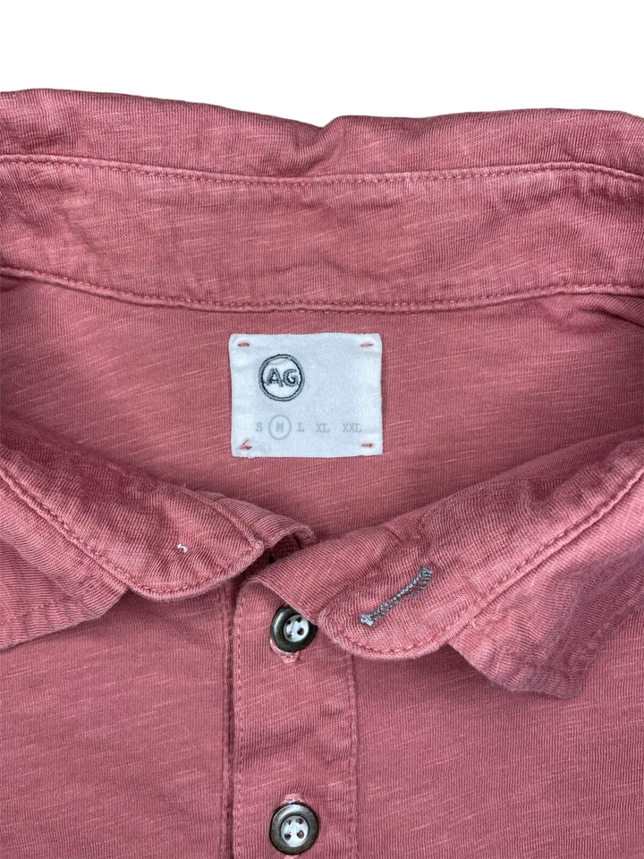 Camisa Ag Adriano Goldschmied Hombre Manga Corta Cuello Talla Mediana Granate Foto 2 de 4