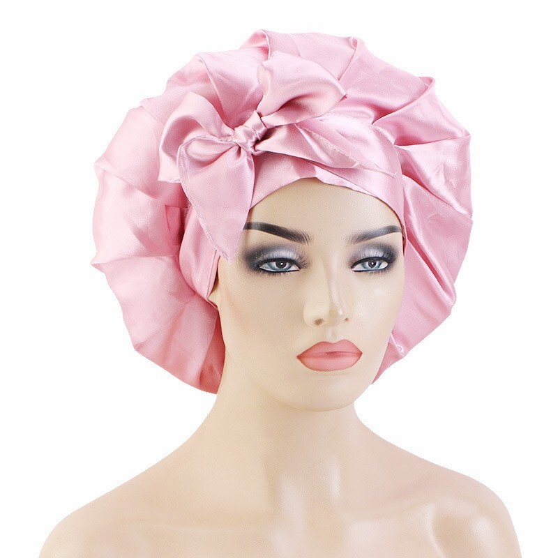 Satin Sleep Cap with Tied Hair Care Turban Shower Cap Headband for Women eBay