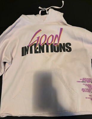 Vlone x NAV Purple Doves Good Intentions Hoodie L 100% Authentic Brand