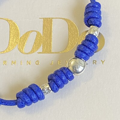 Dodo Pomellato Bracciale Blu Pepita Granelli Argento Fuori Produz