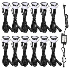 IP65 Outdoor Warm White Φ1.18in Recessed LED Step Deck Lights Low Voltage Black