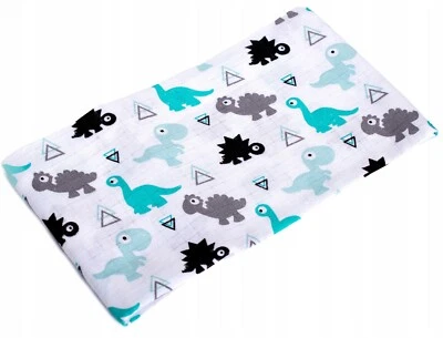 BABYBAZAAR ✅1 GROß 70x80CM Dinosaurier BAUMWOLLE BABY MUSSELIN QUADRATE TÜCHER BETTDECKE SPUCKTUCH