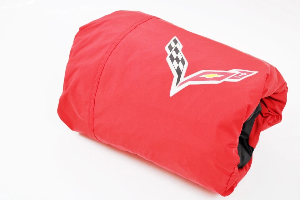 Чехол для наружного автомобиля Chevrolet Corvette ZO6 2015-2019 годов выпуска 23187877 красная линия с логотипом изготовитель оборудования  - Изображение 3 из 4