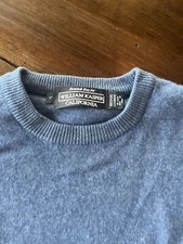 Randell Roy For William Kasper 100% Cashmere Sweater Men’s L Blue Pullover