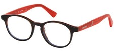 Diesel DL 5328 056 Tortoise Red Plastic Round Optical Eyeglasses Frame 45-16-135