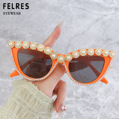 Luxury Cat Eye Sunglasses For Women Outdoor Driving Party Glasses UV  Protection