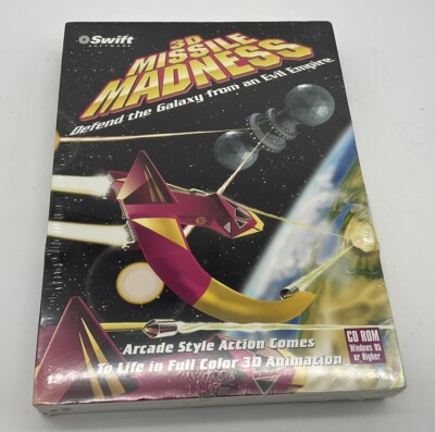 3d Missile Madness Big Box Video Game Swift Software 1999 Sealed