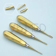 Dental Coupland Root Elevators 2mm 3mm 4mm Flat Straight Tip Tooth Extraction