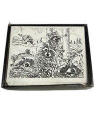 VTG Penciled Memories By Earl Mitchell Sequoia National Park 10 Note Cards Envel