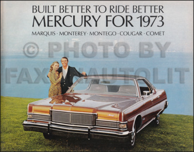 1973 Mercury Sales Katalog XR7 Cougar MX Montego Marquis Monterey Comet Brougham