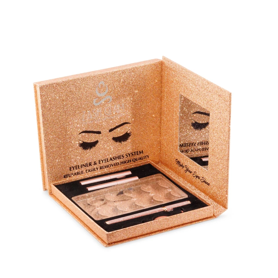 ZASH GLAM 5 Pair Reusable Natural Eyelashes with eyeliner and glue set - Image 3 of 4