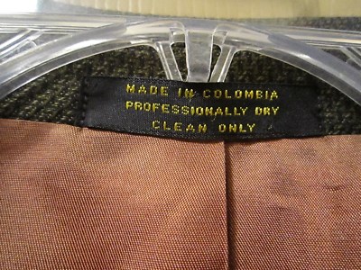 SZ 46L GIANFRANCO RUFFINI ITALY MENS GREEN WOOL JACKET BLAZER