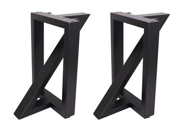 2pcsx 18'' Z Shaped Metal Industrial kitchen Bench legs,Coffee
