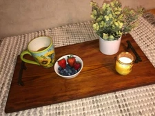 Handcrafted Charcuterie Board: 200 Year Old Red Cedar, Heavy Duty Handles