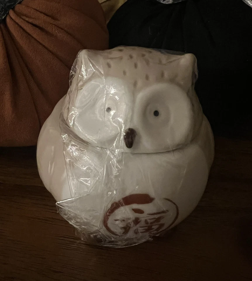 Condimento Búho Cerámica Fuku Buena Fortuna Daiso Japón Lindo Pájaro Kawaii Cocina Foto 3 de 4