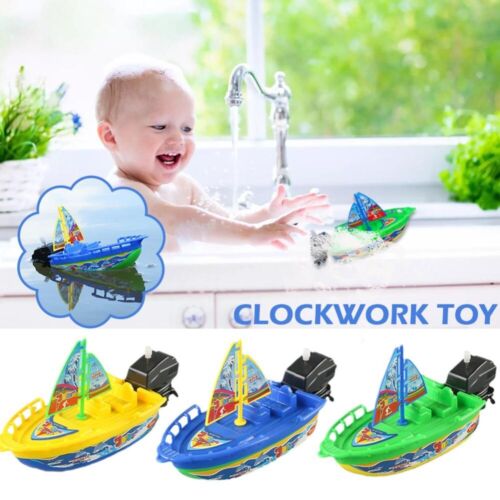 Float in Water Shower Bath Toy Ship Speed Boat Ship Toys Mini Wind Up Toy  Kids - Bild 1 von 13