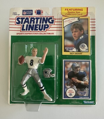 #ad 1990 Kenner Starting Lineup Troy Aikman Dallas Cowboys Rookie $6.00