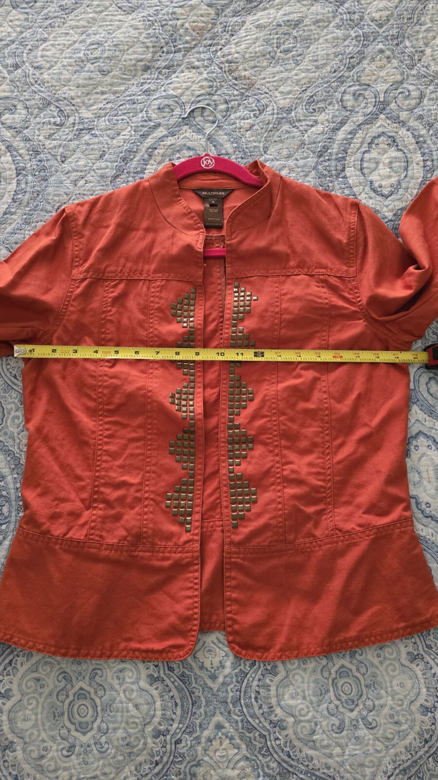 Multiples Burnt Orange Lightweight Jacket-Size Sm… - image 10