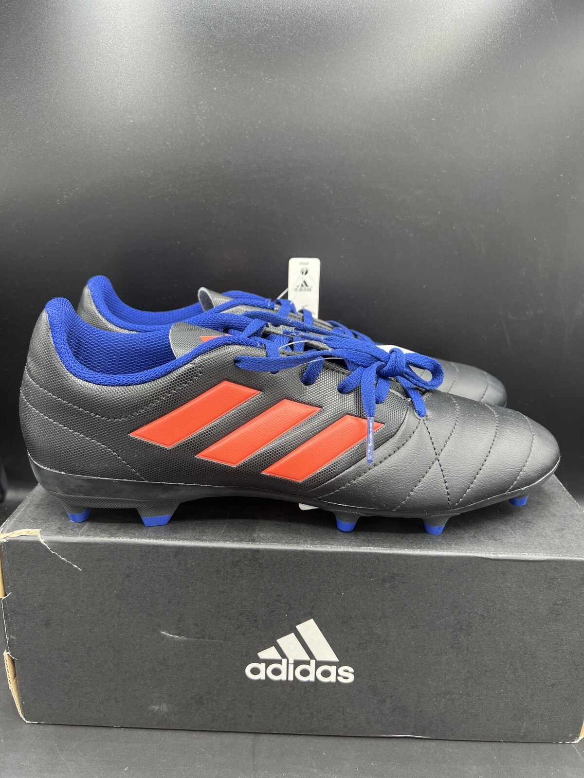 Adidas Ace 17.4 FG Black Leather Soccer Cleats Women’s Size 9 /Mens 7.5