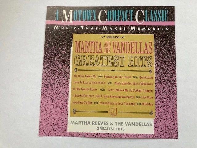 Martha & the Vandellas Motown Greatest Hits CD 1991 Vintage Collection