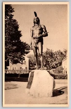 Massasoit Statue American Scene Historic Plymouth Mass C1920 Postcard M25