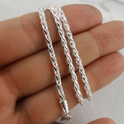 3mm Diamond-Cut SPIGA Wheat Chain 