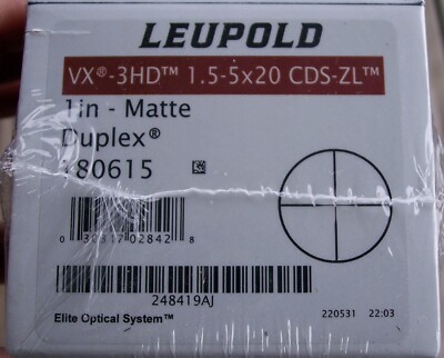 Leupold VX 3HD 1.5-5x20mm Rifle Scope *CDS-ZL* 180615