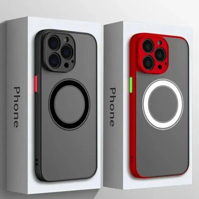 Magnetic Matte Shockproof Armor Case for iPhone 15 13 14 12 11 Pro Max XS XR X